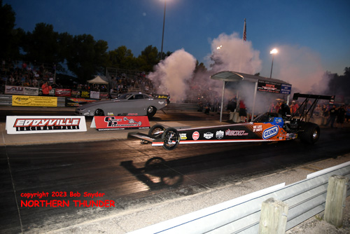 Rachel Meyer - 'Randy Meyer Racing' (near lane) vs 
Julie Nataas - 'Randy Meyer Racing' (far lane)